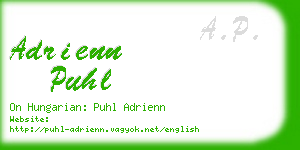 adrienn puhl business card